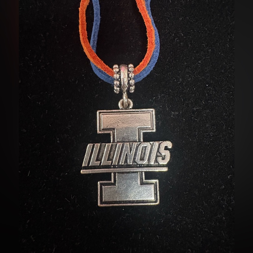 University of Illinois Silver Pendant Necklace